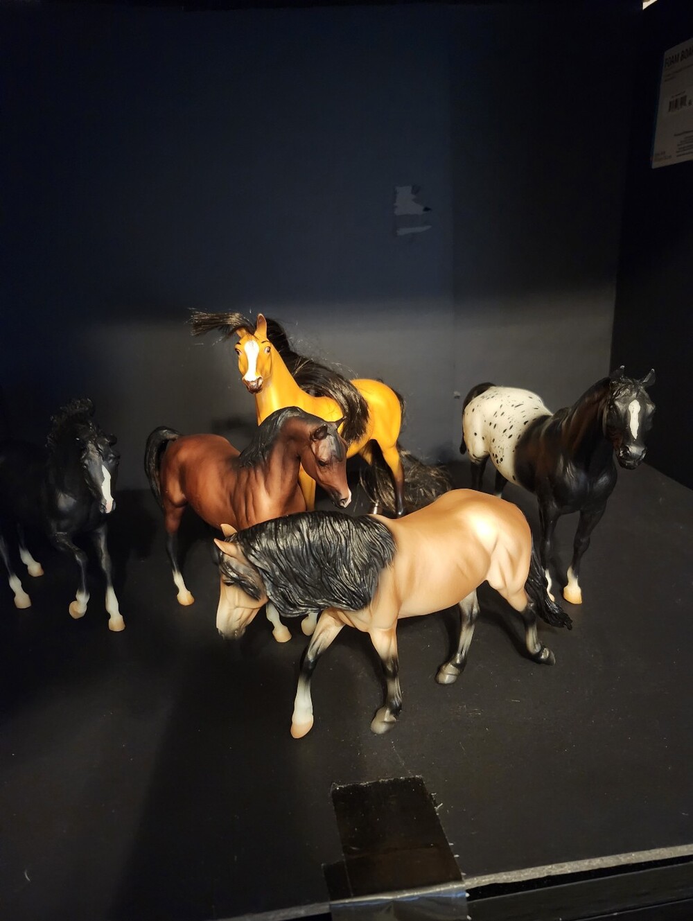Decorative Assorted Breyer Horse Figurine Set in Brown, Black, and Tan